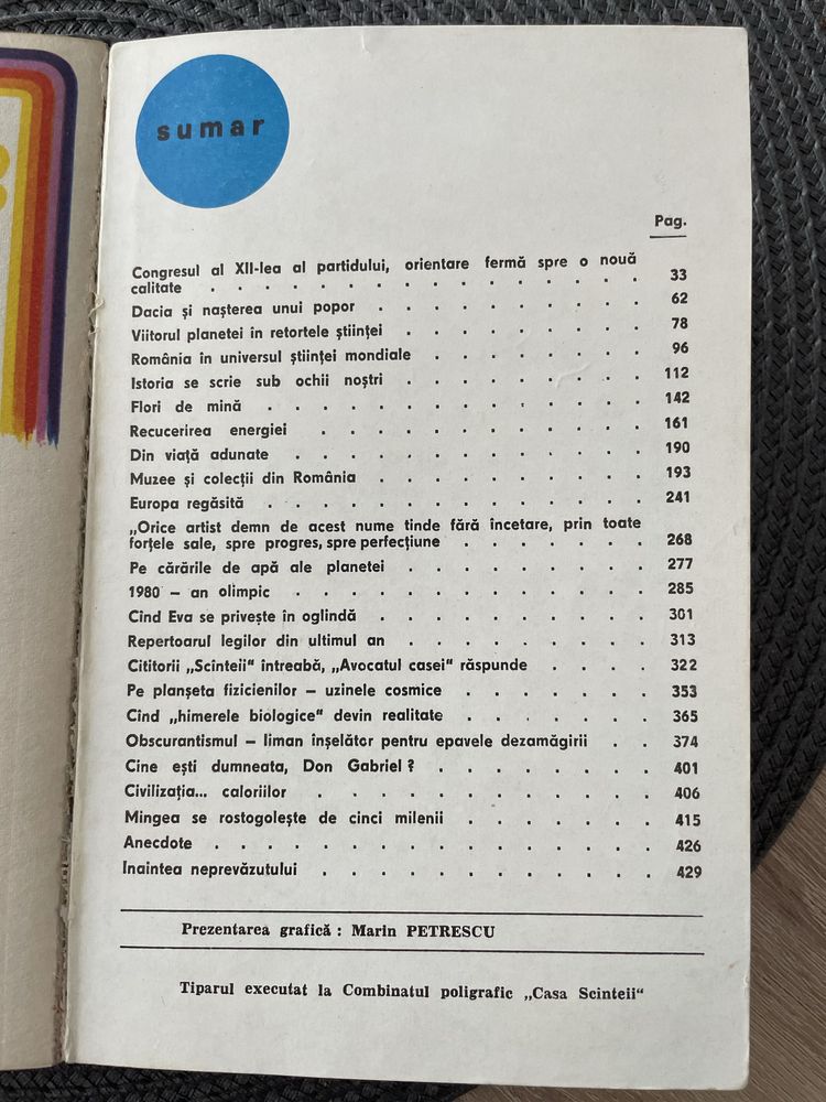 Almanah Scânteia 1980 430 pag