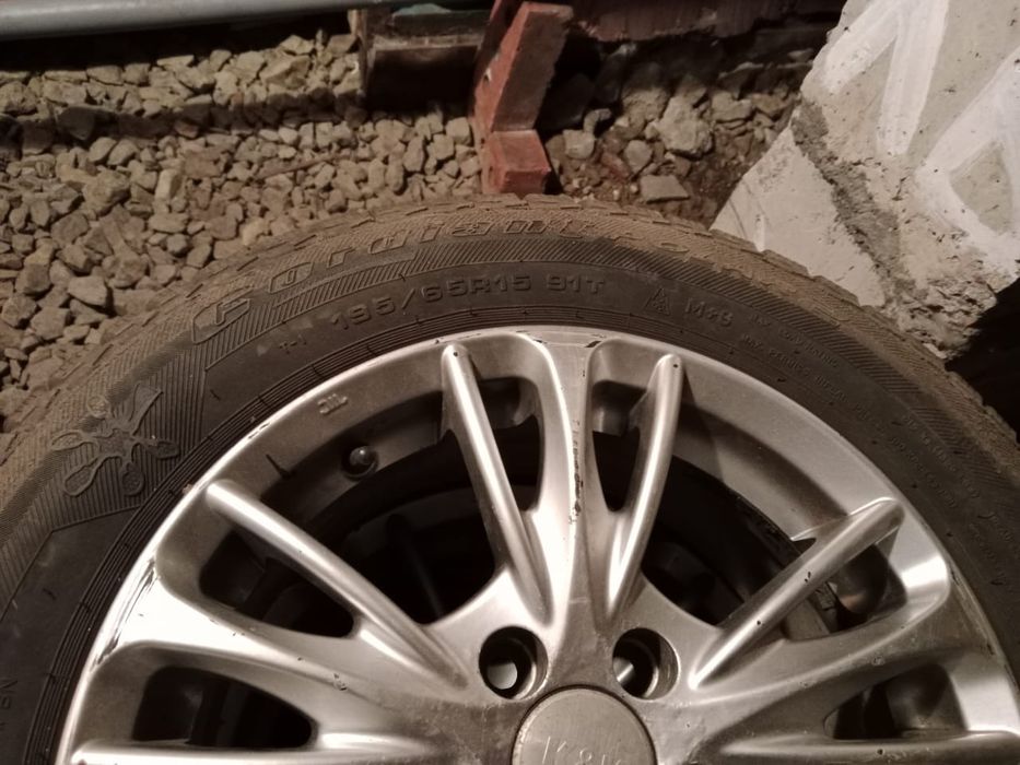 Диски на зиме r15