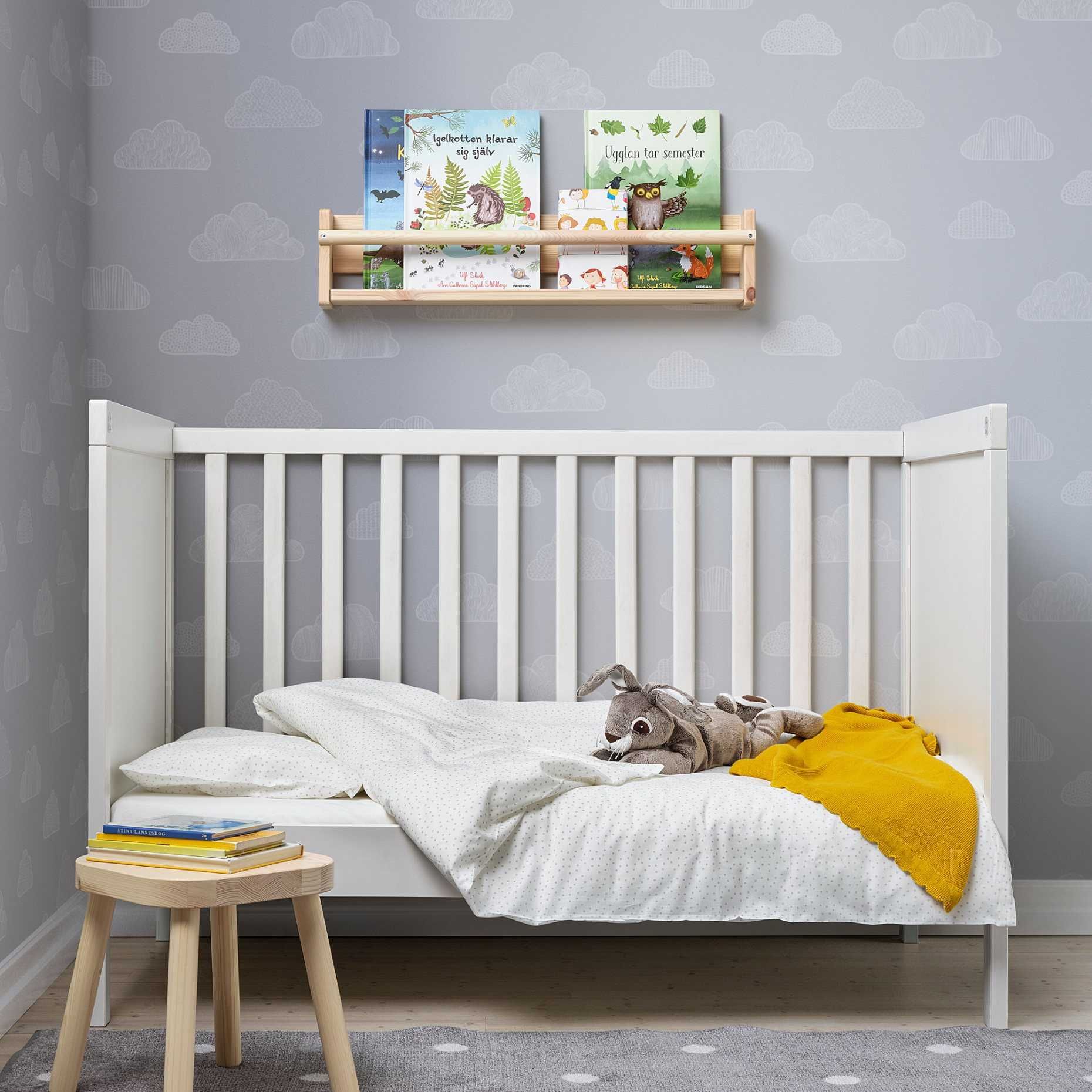 IKEA SUNDVIK бебешко креватче, 60x120 см. с матрак Baby Pierre Cardin