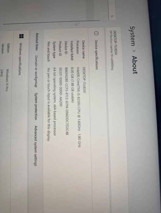 Laptop HP pavilion 14
