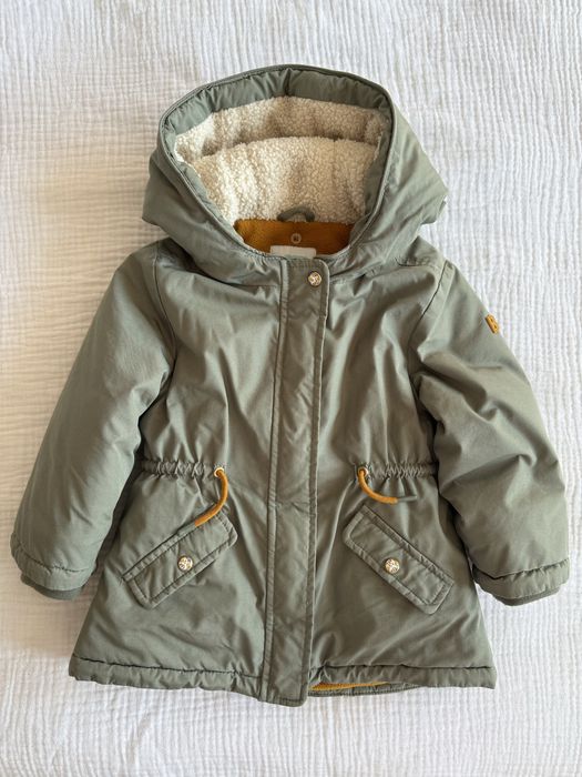 Зимно яке OKAIDI 2 в 1/ 18 м/ 80 см/ в цвят каки с подвижен елек