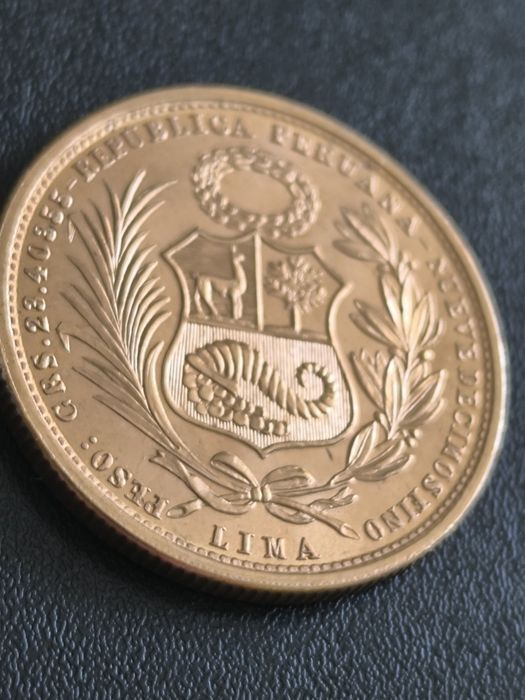 50 сола 1967 год,Перу , злато 23.41 гр, проба 900/1000