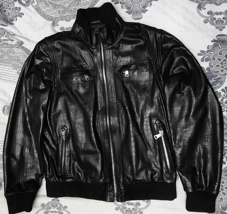 Мужская куртка из натуральной кожи Marelli 52 размер.