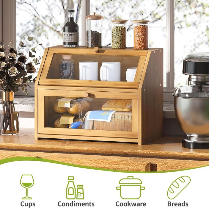 Кутия за хляб от бамбук