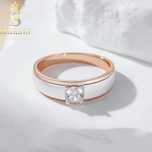 Inel Band Exquisite Two Tones, Argint 925 placat cu aur roz 14k