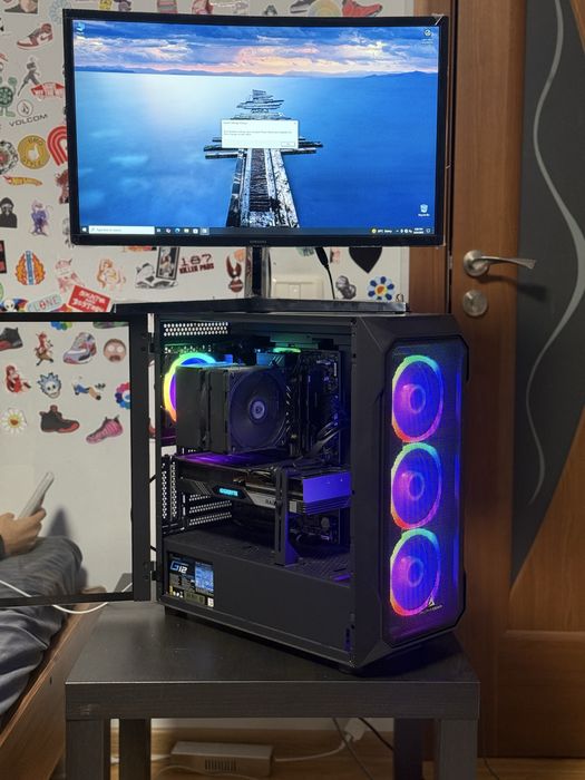 PC + Monitor Gaming RGB RX7700 xt R5 7600x 32gb