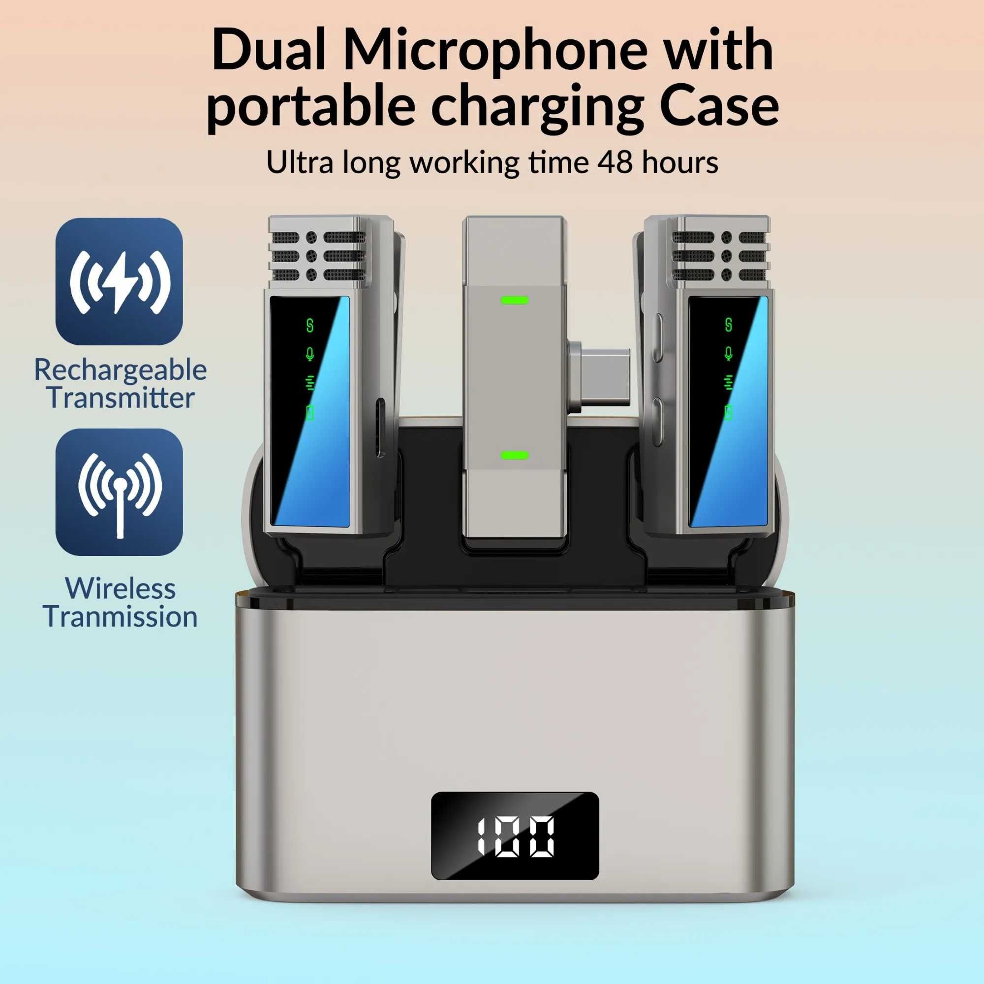 Беспроводной микрофон Jmary MW15 для Type-C и iPhone Петличка микрофон