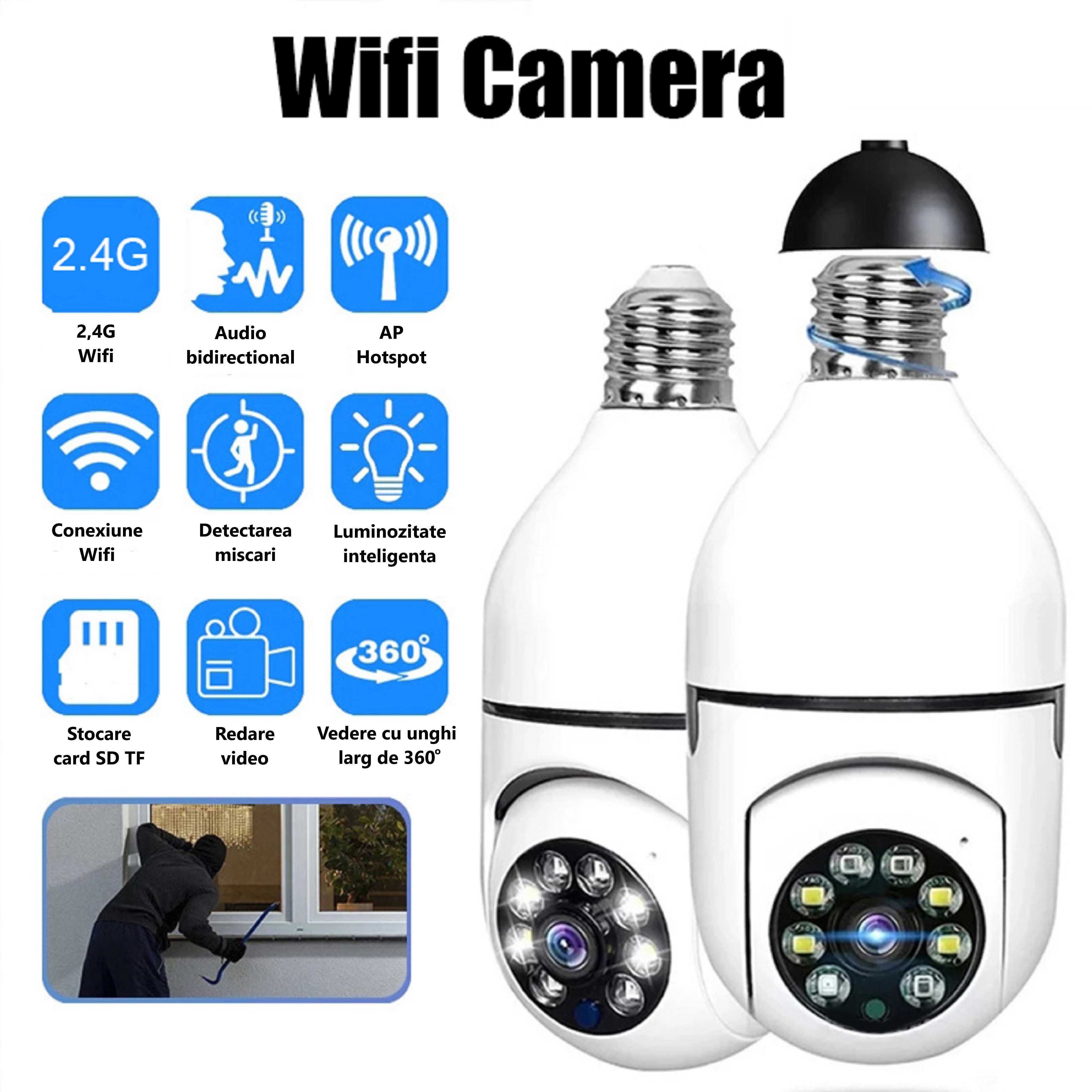 Camera supraveghere inteligenta BEC Panoramica WIFI 4K