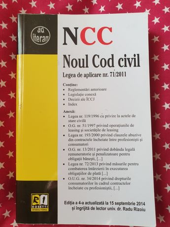 Noul Cod Civil, Ediția a 4-a, 2014