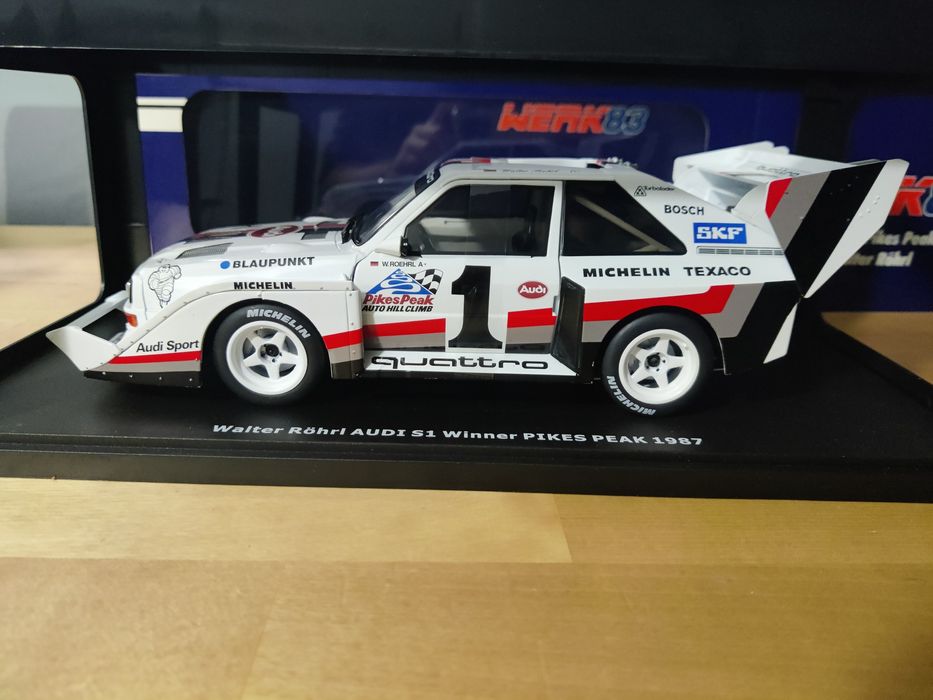 Macheta Audi Sport quattro S1 E2 Winner Pikes Peak 1:18 WERK83