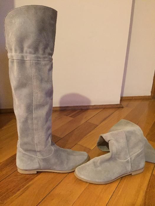 Cizme piele intoarsa