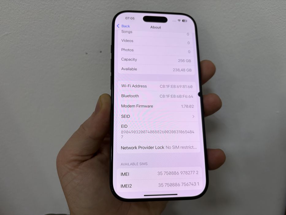 Iphone 16 Pro, 256 gb, Black Titanium