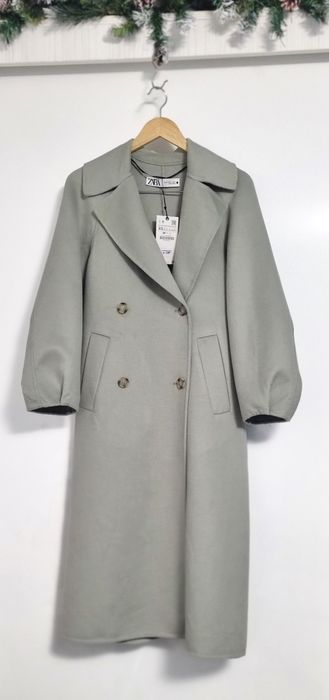Palton primavara-toamna amestec lana masura XS oversized Zara