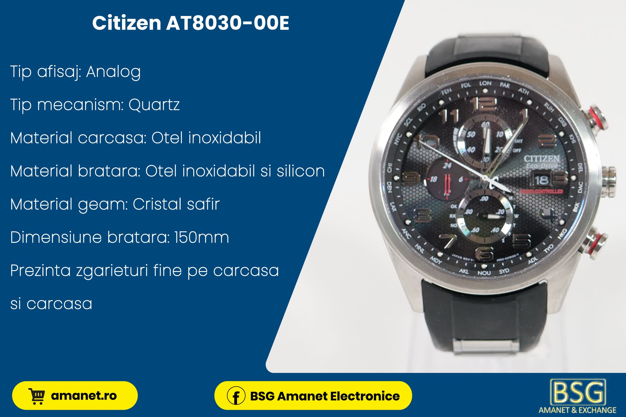 Ceas Citizen AT8030-00E - BSG Amanet & Exchange