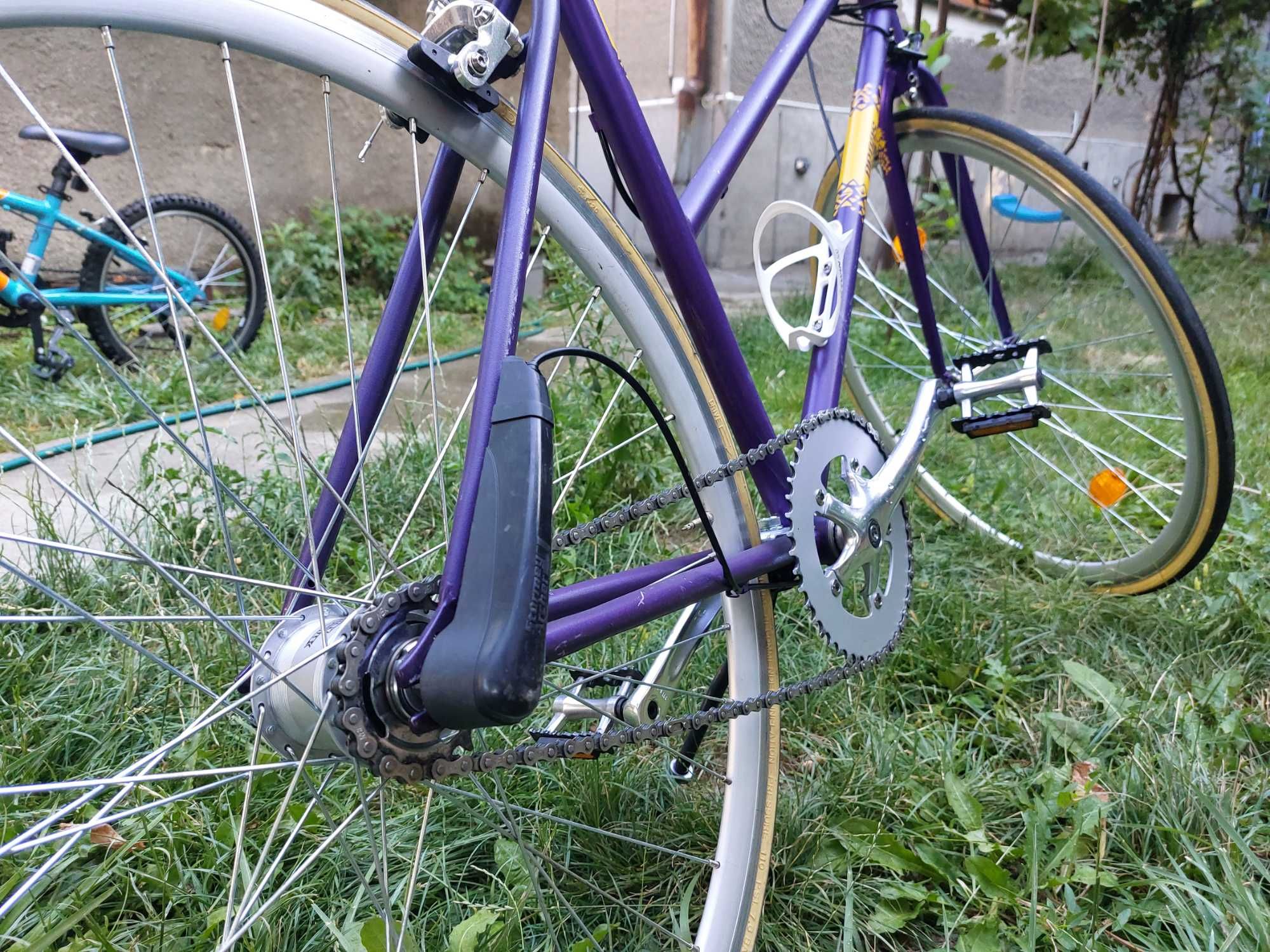 Pachet biciclete pegas - Dama si copil - City Clasic Mov si Drumet 20