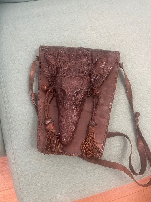 Чанта от естествена крокодилска кожа