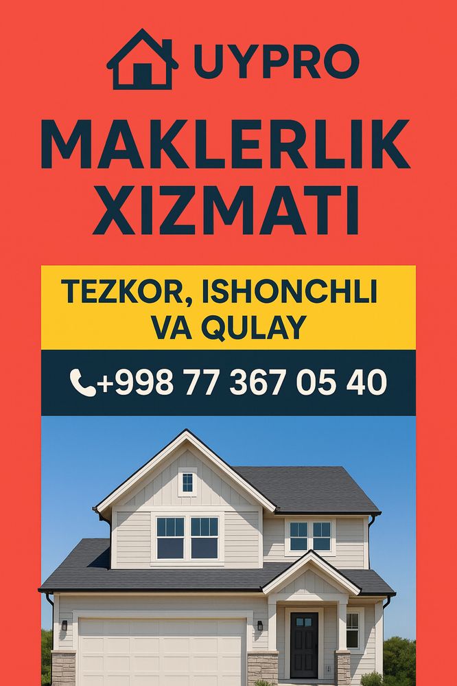 Маклер хизмати Юнусобод тумани буйлаб