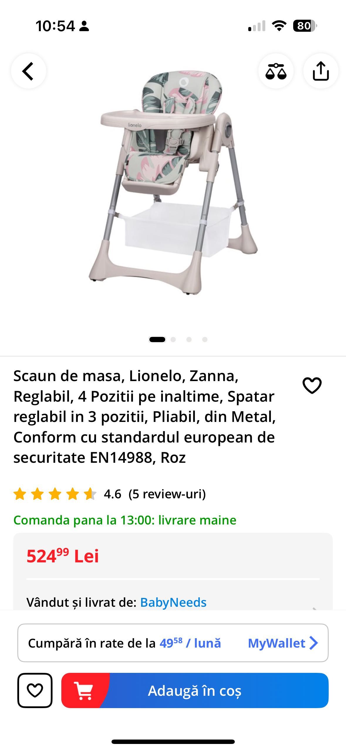 Scaun de masa Lionelo Zanna reglabil SUPER PRET
