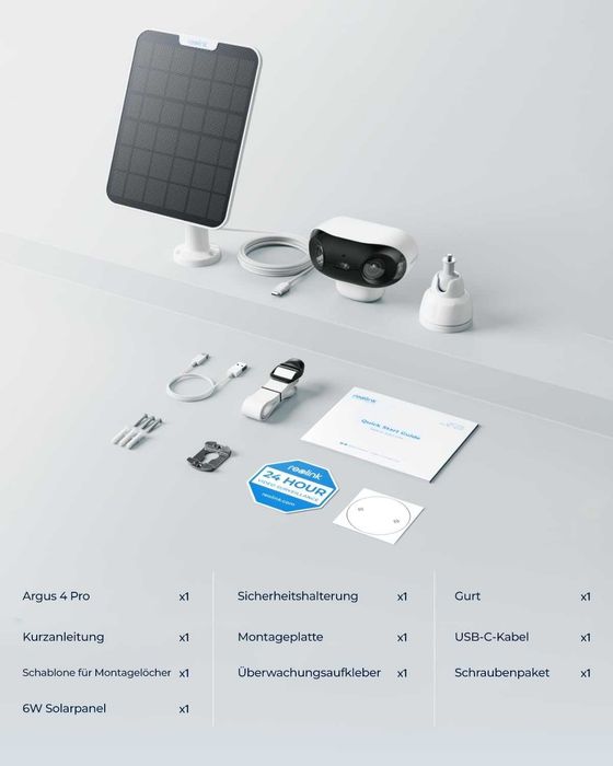 Camera supraveghere panoramica wireless cu panou solar Reolink Argus