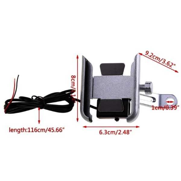 Suport telefon moto/scuter/atv/etc, cu/fara priza USB