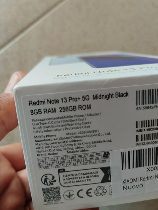 Xiaomi SIGILAT Redmi Note 13 Pro Plus 5G, 256GB+8GB, Negru
