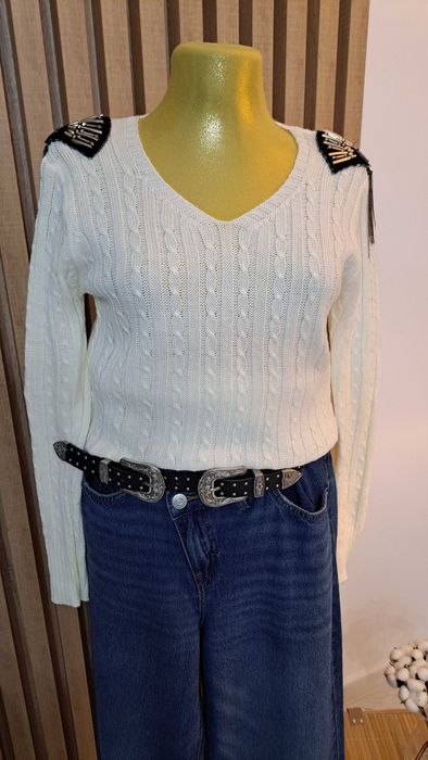 Pulover Alb, masura S