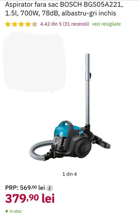 Aspirator Bosh (fără sac, 1.5l 700w)