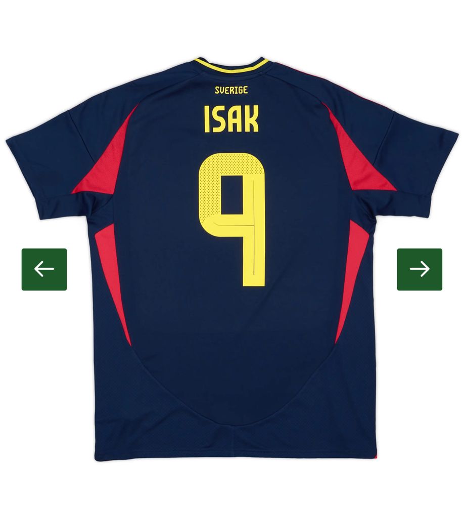 ОРИГИНАЛ 2024-25 Sweden Awayshirt/гостевая Gyokeres,IsakKulusevski