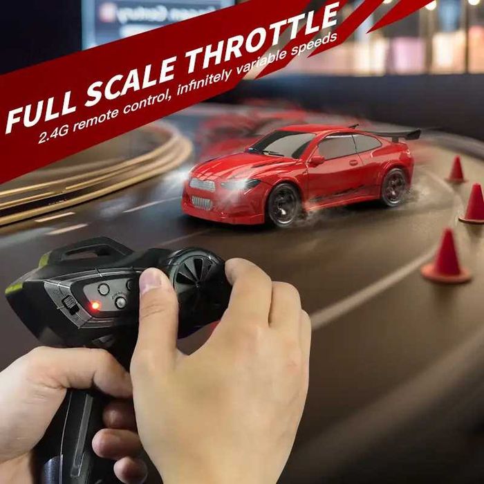 Masinuta cu telecomanda de birou marime 1:64, 2.4GHz Culoare ALBASTRA