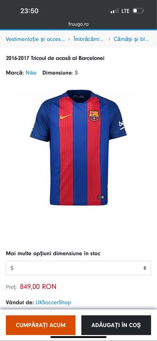 Tricou Nike - FC Barcelona 2016-2017 de acasa