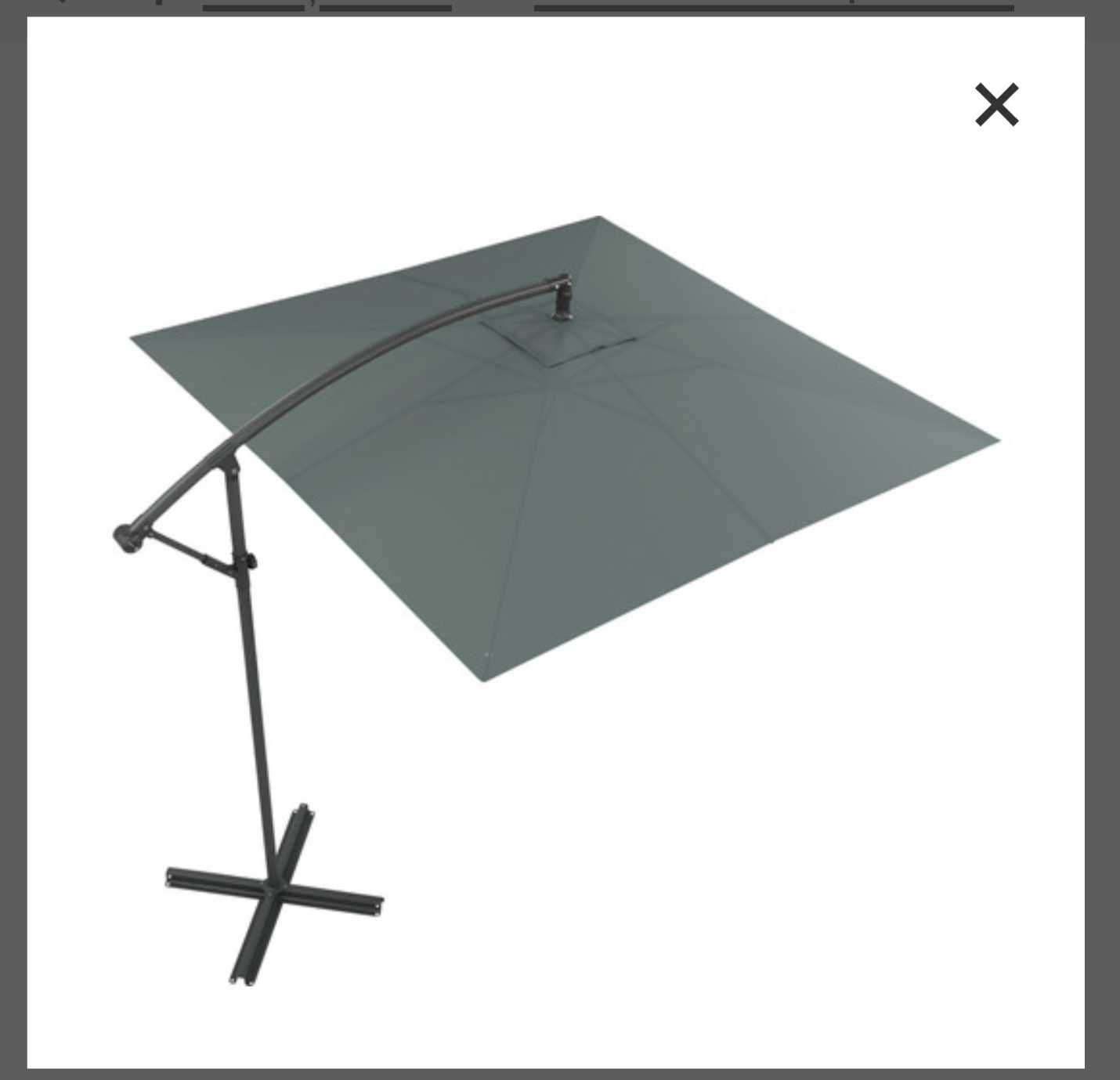 Umbrelă Soluna Lyon 250x250 cm 220 g/mp poliester gri
