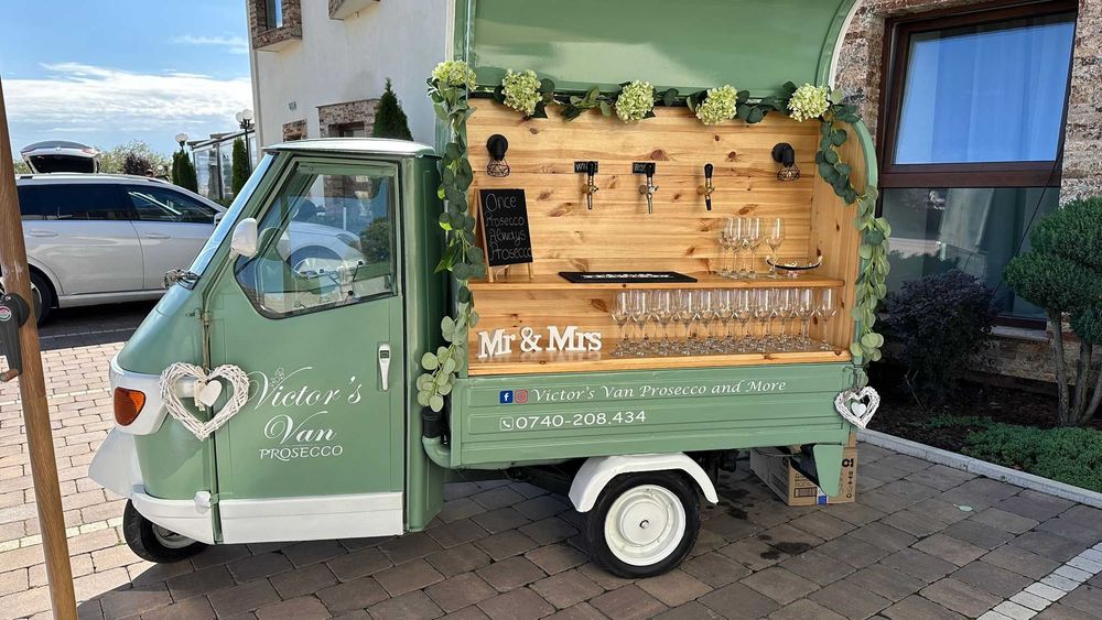 Piaggio Ape, ProseVan, Cocktail Van, Bar mobil, Dozator Bere, nunta