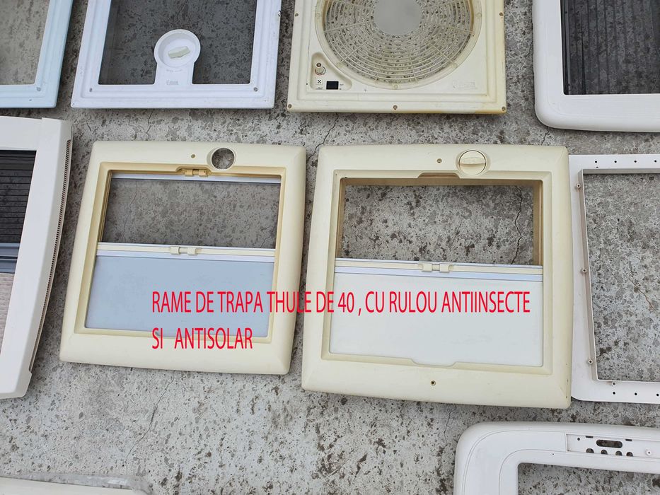 Rame trape rulote, autorulote, cu rulouri antiinsecte si/sau antisolar