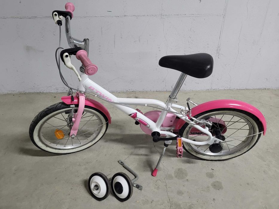 Bicicletă B'Twin 16 inch fete 4-6 ani