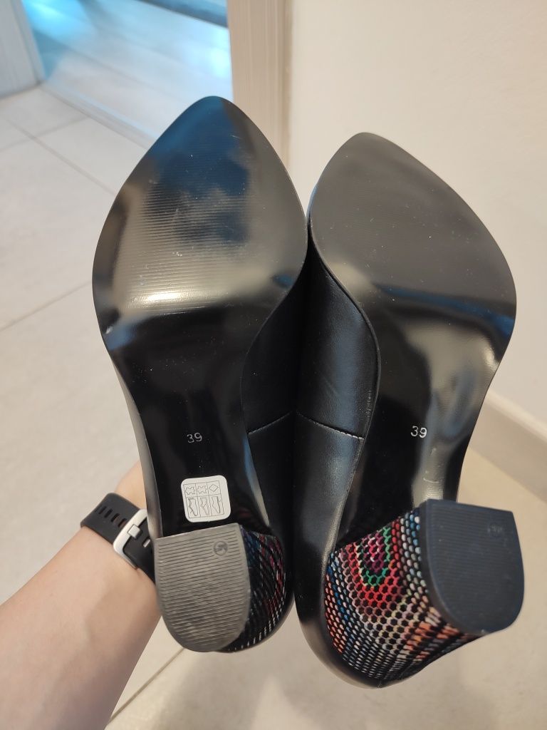 Pantofi piele naturala toc deosebit potrivit mărime 37