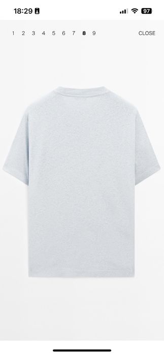 Светлосива тениска Massimo Dutti Premium M