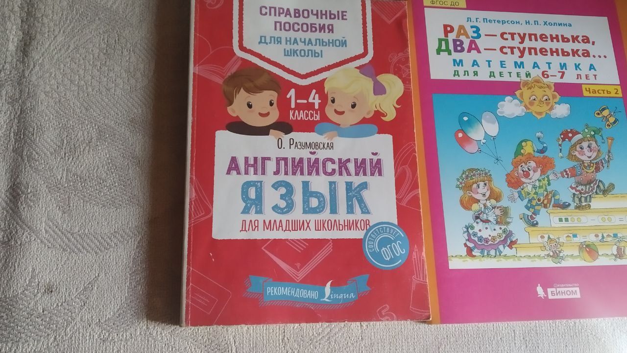 Книги пособие для подготовки в школу для занятии дома