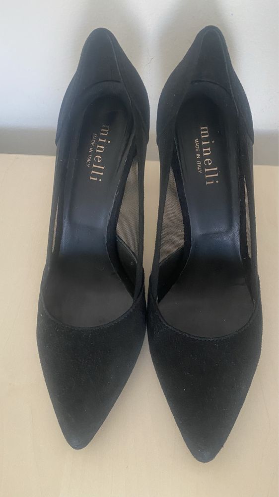 Pantofi stiletto Minelli piele intoarsa