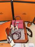 Geanta Hermes Kelly 19cm Pink/Piele naturala 100%/Punga/Cutie Hermes