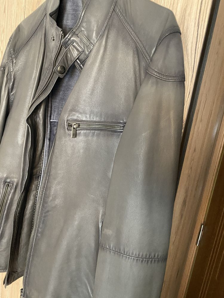 geaca piele Massimo Dutti