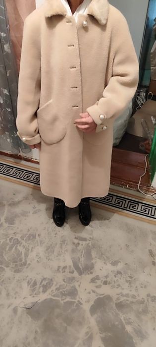 Пальто женское с норковым воротником