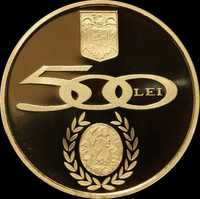 Moneda AUR - BNR 500 lei , 31.104 grame, N. Balcescu, DOAR 500 ex.