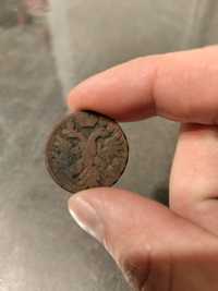 Монета  старинная деньга 1739 год