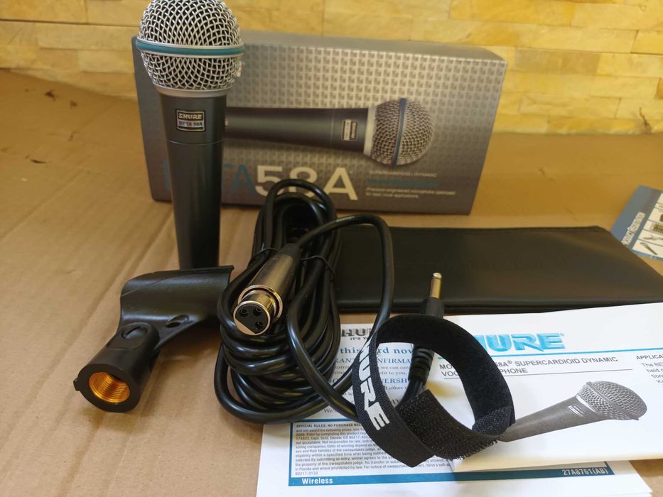 Microfon shure beta 58a Microfon percutie Microfon studio, dj, lautari