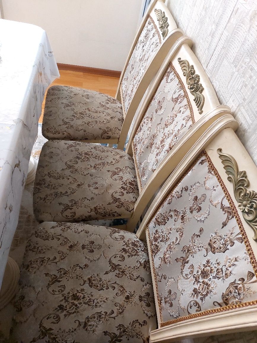 Стол с стулем размер 100/160 ручной работа