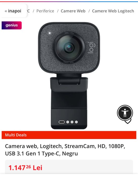 Camera Web Logitech StreamCam
