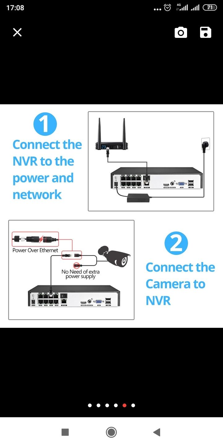 Видеорегистратор IP POE NVR 5 MP