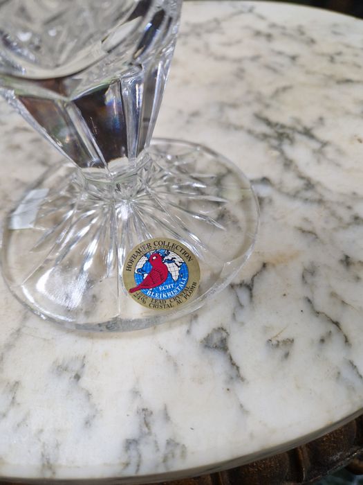 Прекрасна антикварна немска кристална ваза