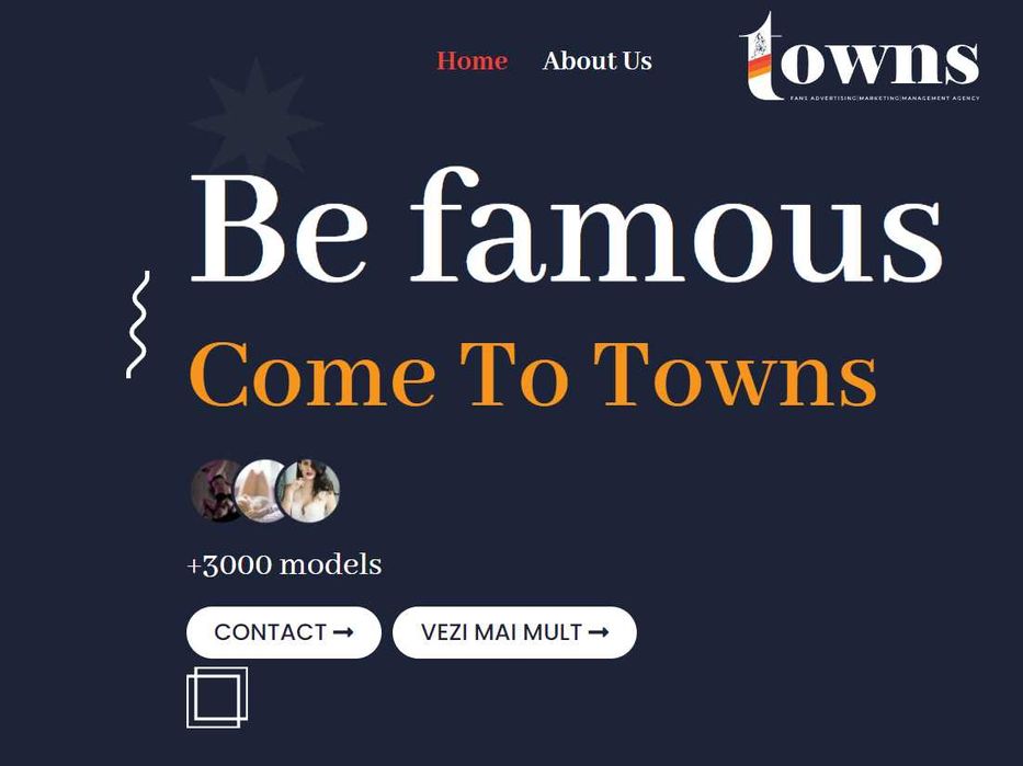 Vând afacere digitală: Towns.co.ro — site + social + logo + planuri