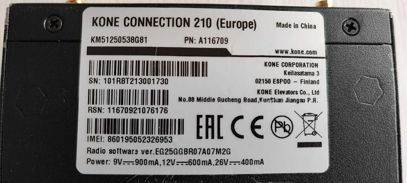 Kone connection 210 monitorizare lift, SIM 4G, Wi-fi, 2021
